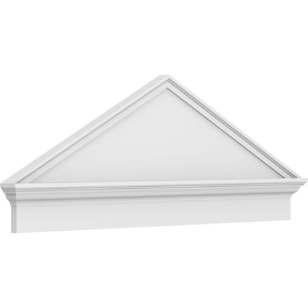 Ekena Millwork Peaked Cap Smooth Architectural PVC Combination Pediment, 52"W x 19-7/8"H x 2-3/4"P (Pitch 6/12) PEDPC052X200PKC00